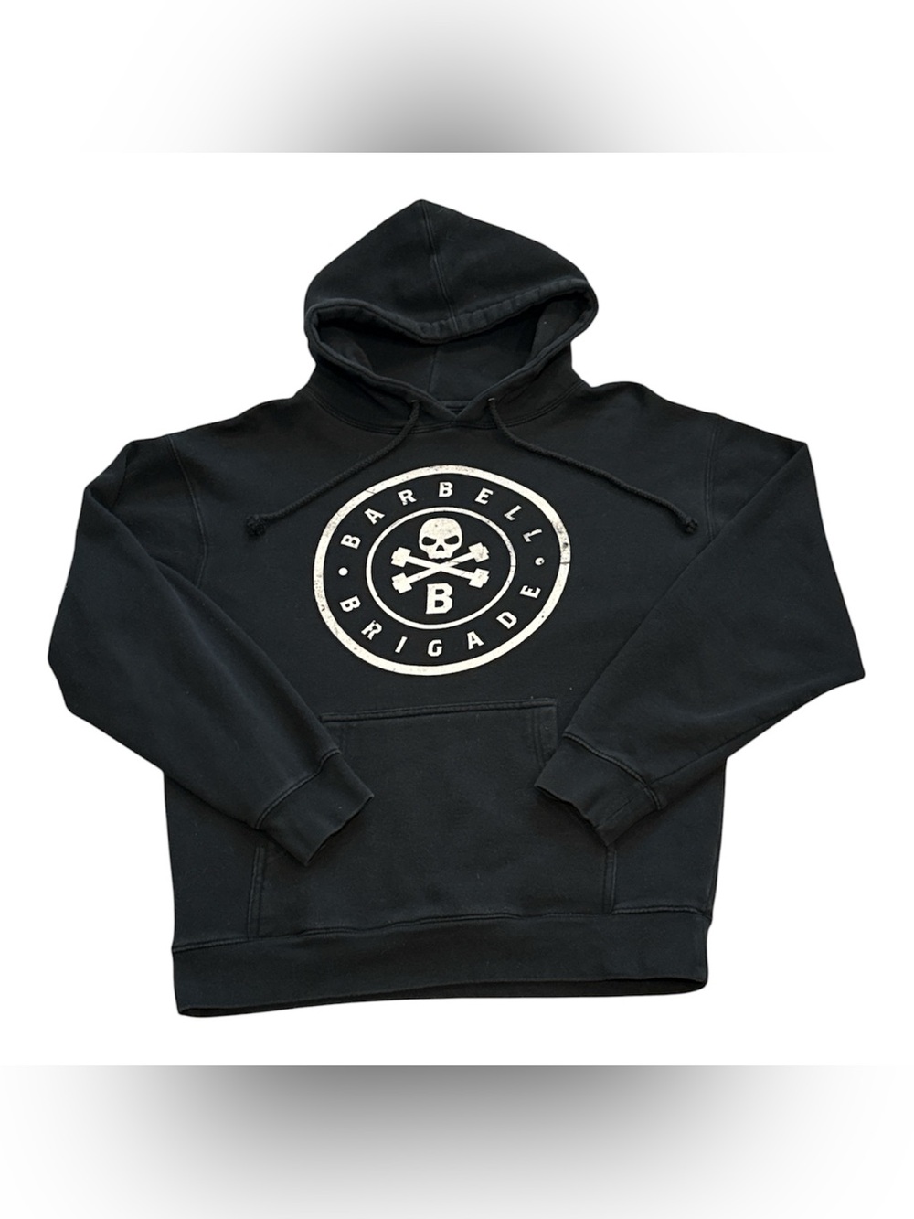 Barbell Brigade Gym Workout Activewear Black Pullover Hoodie Sweatshirt Mens M